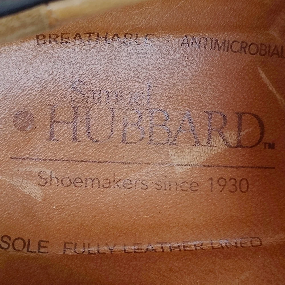 Samuel Hubbard Mens Oxford  Blue Nubuck Leather Laceup VIBRAM Sole Shoes Sz 10.5